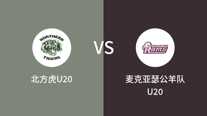 北方虎U20VS麦克亚瑟公羊队U20比分预测 2023/04/29