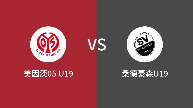 美因茨05 U19VS桑德豪森U19比分预测 2023/09/16